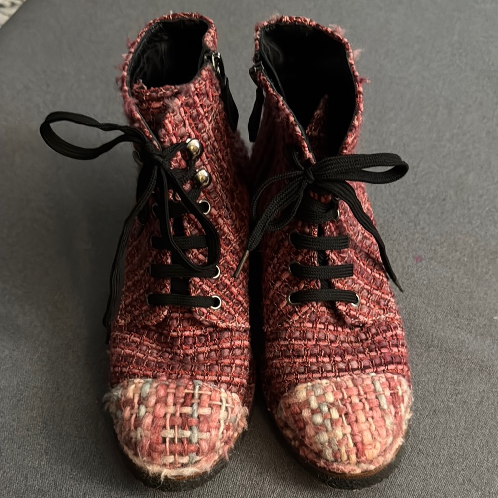 Chanel Women's Tweed Ankle Boots